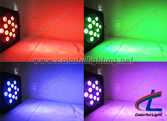 Effects Of LED Flat Par Lights 12*10W RGBW 4in1