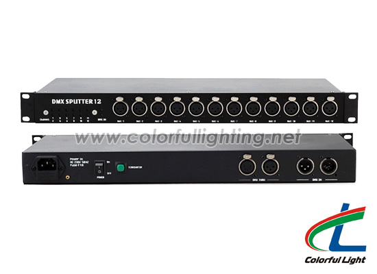 Stage Light Controller DMX512 Splitter Light Signal Amplifier Splitter 8  Way DMX Distributor For stage Equipment